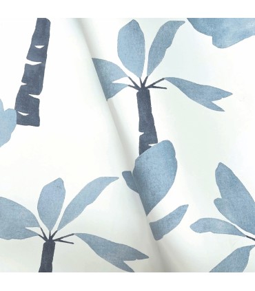 ZM2837 - Painted Oasis Ultramarine Wallpaper-Artisan Studio