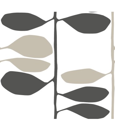 ZM2804 - Sculpted Vines Carbon & Linen Wallpaper-Artisan Studio