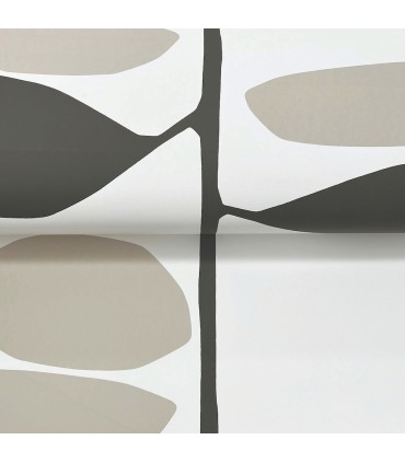 ZM2804 - Sculpted Vines Carbon & Linen Wallpaper-Artisan Studio