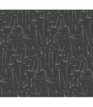 ZM2842 - Vermillion Coast Carbon Black Wallpaper-Artisan Studio