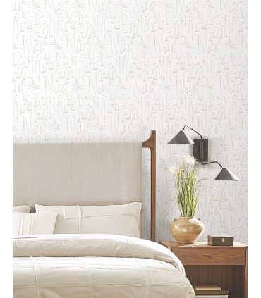 ZM2845 - Vermillion Coast Gold Wallpaper-Artisan Studio