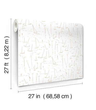 ZM2845 - Vermillion Coast Gold Wallpaper-Artisan Studio