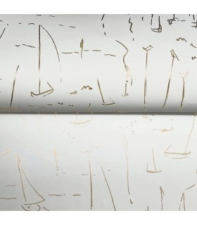 ZM2845 - Vermillion Coast Gold Wallpaper-Artisan Studio