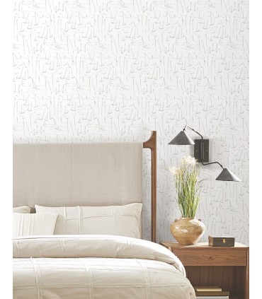 ZM2844 - Vermillion Coast Silver Wallpaper-Artisan Studio