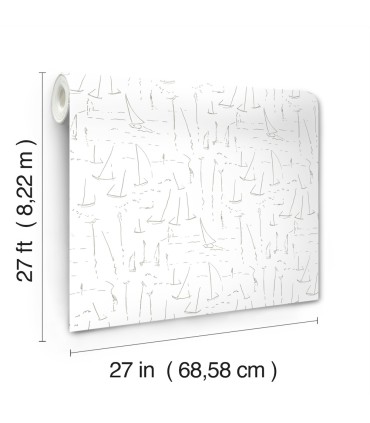 ZM2844 - Vermillion Coast Silver Wallpaper-Artisan Studio