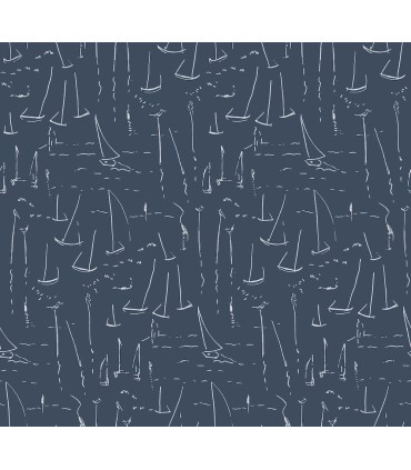ZM2841 - Vermillion Coast Blue Wallpaper-Artisan Studio