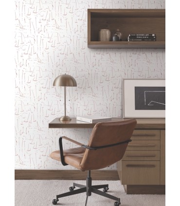 ZM2843 - Vermillion Coast Terracotta Wallpaper-Artisan Studio