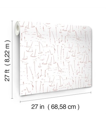 ZM2843 - Vermillion Coast Terracotta Wallpaper-Artisan Studio