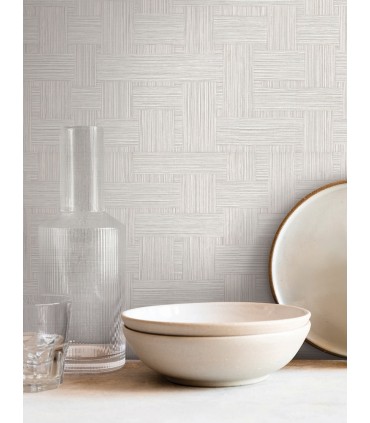 SI25724 - Basketry Warm Grey Wallpaper-Signature Textures 3