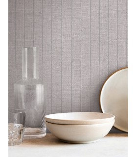 SI26127 - Cording Stripe Dove Grey Wallpaper-Signature Textures 3
