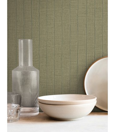 SI26123 - Cording Stripe Moss Wallpaper-Signature Textures 3