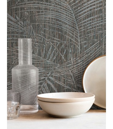 SI50610 - Della Palm Blue Multi Wallpaper-Signature Textures 3