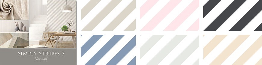 Simply Stripes 3 Wallpaper Collection by Norwall