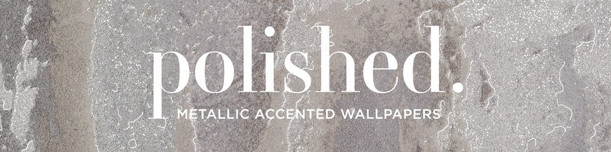 Polished Metallic Accented Wallpapers by Brewster