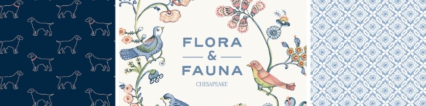 Flora and Fauna Wallpaper by Chesapeake Wallcoverings