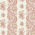 VP1304 - Beaumont Ruby Floral Stripe Wallpaper-Jardin