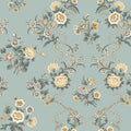 VP1422 - Genevieve Harbor Blue Floral Trail Wallpaper-Jardin