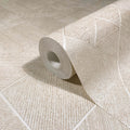 MA35509 - Marquetry Beige Tile Wallpaper-Opulent Accents