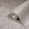 MA35510 - Marquetry Grey Tile Wallpaper-Opulent Accents