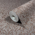 MA35534 - Sculpted Floral Copper Relief Wallpaper-Opulent Accents