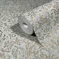 MA35532 - Sculpted Floral Gold Relief Wallpaper-Opulent Accents