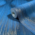 MA35808 - Starfall Sapphire Metallic Ikat Wallpaper-Opulent Accents