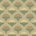 4201-48017 - Maj Taupe Floral Damask Wallpaper-Savanna by A Street