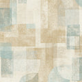 4191-83031 - Cassandra Teal Block Geometric Wallpaper