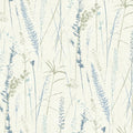 LL3242 - Meadow Splendor Blue Botanical Wallpaper-Layered Luxe