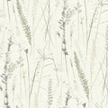 LL3240 - Meadow Splendor Charcoal Botanical Wallpaper-Layered Luxe