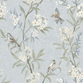 4169-83140 - Tea Olive Light Blue Finch Frolic Wallpaper by Chesapeake