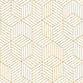 RMK10704WP - Peel and Stick Wallpaper-Striped Hexagon White and Gold