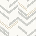 RMK9004WP - Peel and Stick Wallpaper-Grey Chevron Stripe