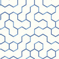 RMK9093WP - Peel and Stick Wallpaper-Blue Open Geometric