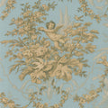 CH28309 - Manor House Wallpaper by Norwall-Floral With Cherub