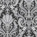 MD29430 - Manor House Wallpaper by Norwall-Paisley Damask