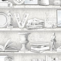 FH37505 - Farmhouse Living Wallpaper by Norwall - Curio Cabinet