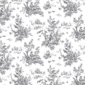 AB42413 - Flourish Wallpaper by Norwall-Victorian Toile