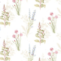 AB42445 - Flourish Wallpaper by Norwall-Painterly Flowers