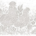 3119-13554B - Kindred Wallpaper by Chesapeake-Parton Chicken Border