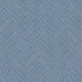 4192-13678 - Caladesi Blue Linen Chevron Wallpaper-Plaid and Stripe by Chesapeake