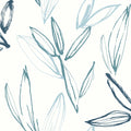 4197-27857 - Kenia Blue Leaf Toss Wallpaper-Kaleidoscope by A Street