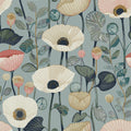 4197-27872 - Mindra Light Blue Floral Trail Wallpaper-Kaleidoscope by A Street