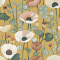 4197-27873 - Mindra Mustard Floral Trail Wallpaper-Kaleidoscope by A Street