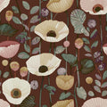 4197-27874 - Mindra Maroon Floral Trail Wallpaper-Kaleidoscope by A Street