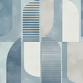 4197-27880 - Otto Blue Abstract Geometric Wallpaper-Kaleidoscope by A Street