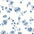 4199-24481 - Festival Floral Blue Trailing Wallpaper-Modern Farmhouse by Chesapeake