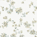 4199-27784 - Festival Floral Aqua Trailing Wallpaper-Modern Farmhouse by Chesapeake