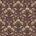 4199-83700 - Edith Burgundy Floral Damask Wallpaper-Modern Farmhouse by Chesapeake