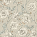 4199-83709 - Hazel Taupe Floral Trail  Wallpaper-Modern Farmhouse by Chesapeake